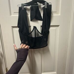 Elegant Black Mesh Bralette